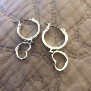 Heart hoop earrings